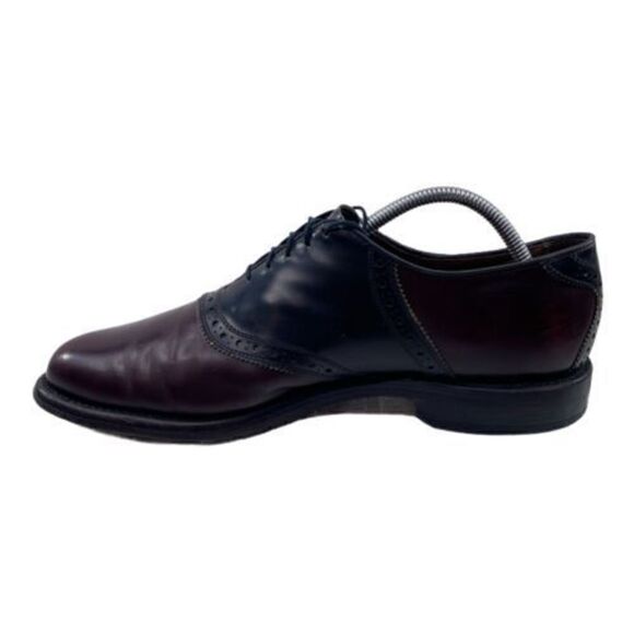 Allen Edmonds Polo Men’s Sz 9.5 A Burgundy Black Leather Saddle Oxfords Shoes main image 9